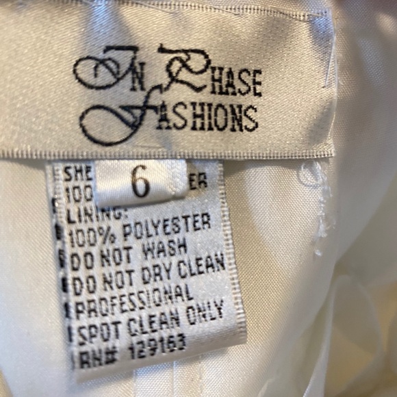 Formal Cocktail Prom Sweet Sixteen Rhinestone Dress White Size 6 - Picture 4 of 9